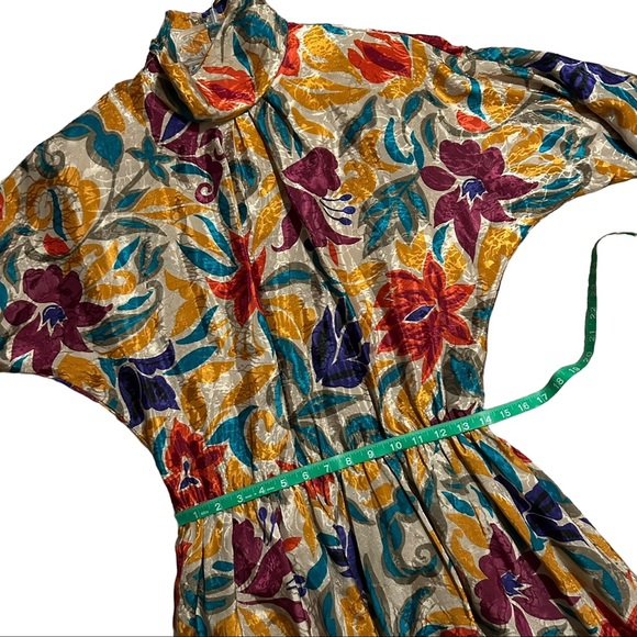 J. ELLIS Vintage Floral Long Sleeve Mock Neck Maxi Dress 16 - Picture 8 of 14